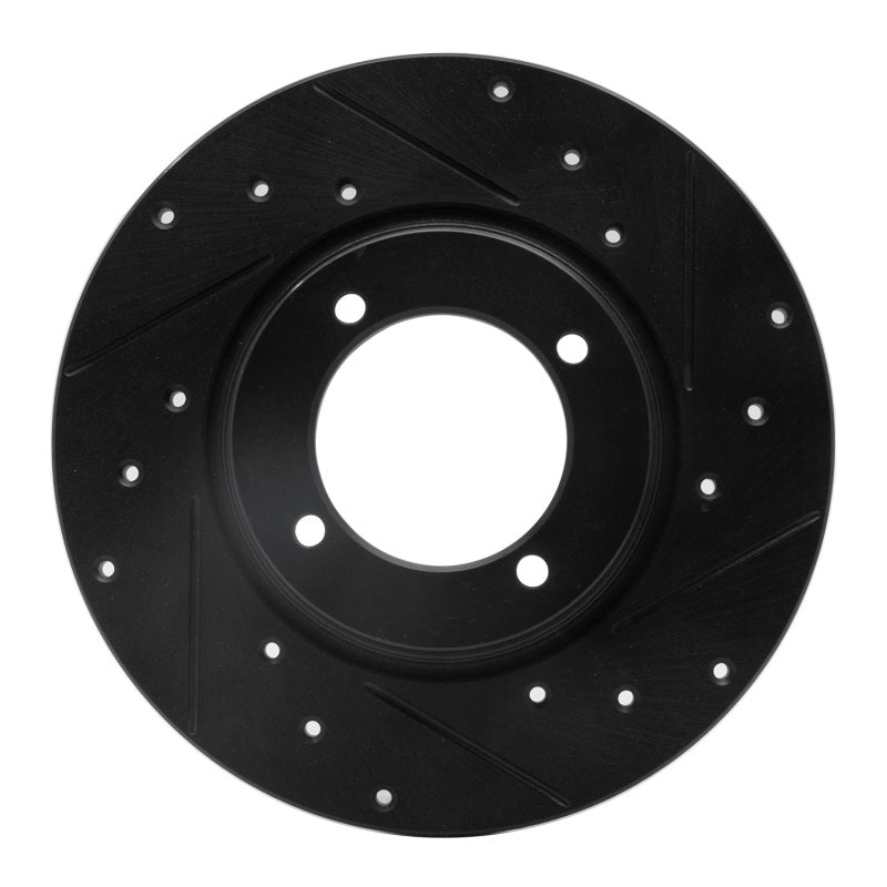 R1 74-84 Ford COURIER (USA/Canada) Front Right Drilled & Slotted Black Brake Rotor-Brake Rotors - Slot & Drilled-Grocery Getter Performance