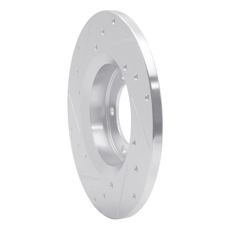 R1 75-83 Toyota Pickup Front Right Drilled & Slotted Silver Brake Rotor-Brake Rotors - Slot & Drilled-Grocery Getter Performance