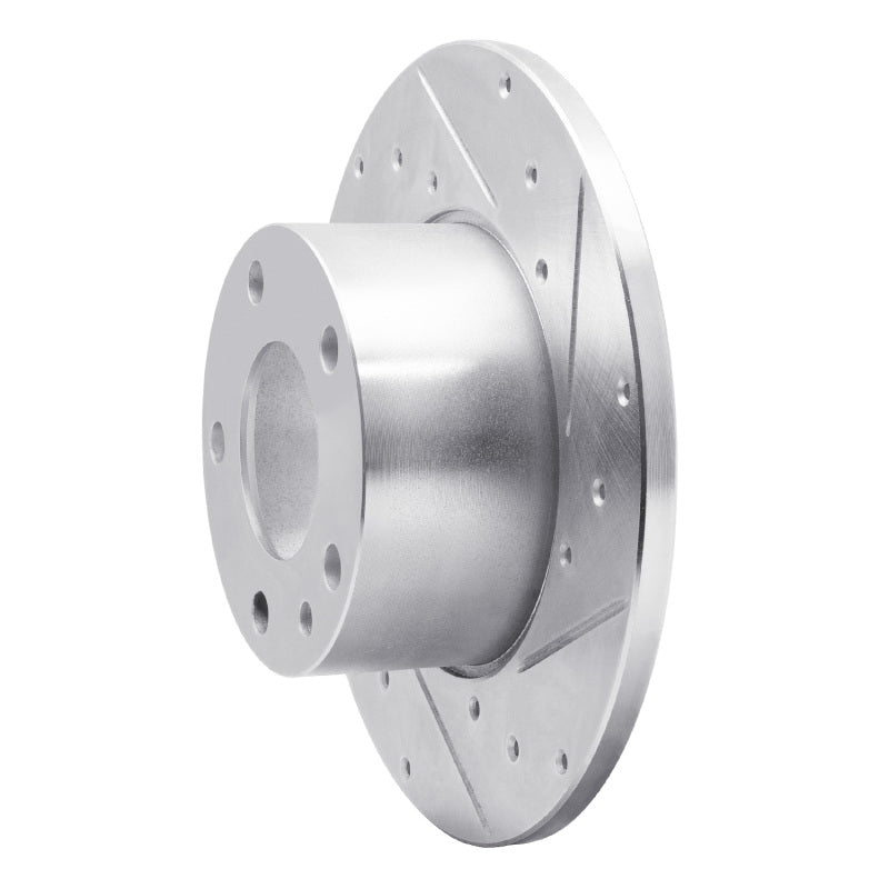 R1 76-76 BMW 530I Front Right Drilled & Slotted Silver Brake Rotor-Brake Rotors - Slot & Drilled-Grocery Getter Performance