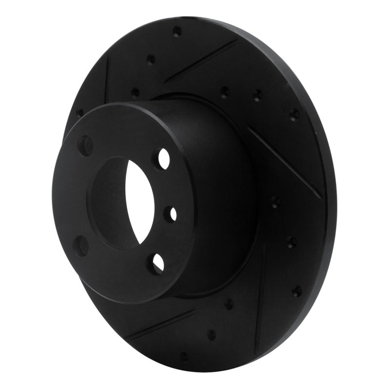 R1 77-83 BMW 320I (USA/Canada) Front Left Drilled & Slotted Black Brake Rotor-Brake Rotors - Slot & Drilled-Grocery Getter Performance