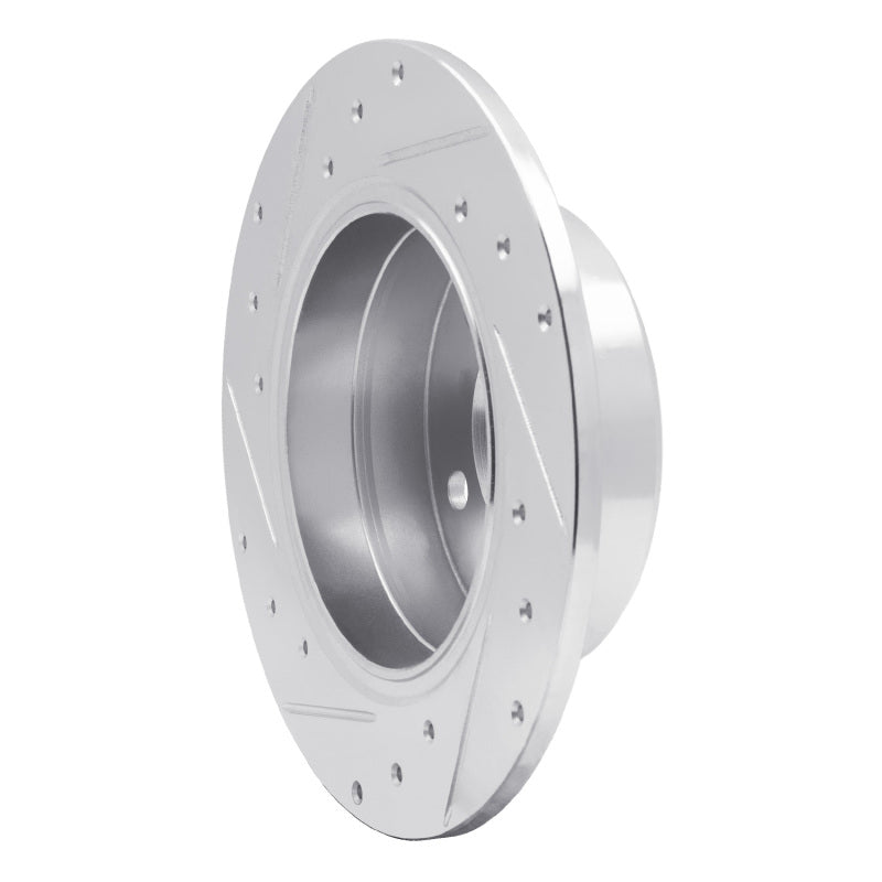 R1 78-81 BMW 733I Rear Right Drilled & Slotted Silver Brake Rotor-Brake Rotors - Slot & Drilled-Grocery Getter Performance