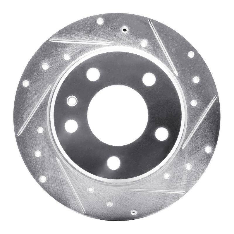 R1 78-81 BMW 733I Rear Right Drilled & Slotted Silver Brake Rotor-Brake Rotors - Slot & Drilled-Grocery Getter Performance
