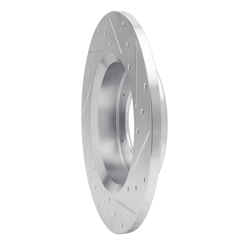 R1 79-80 Toyota Pickup Front Left Drilled & Slotted Silver Brake Rotor-Brake Rotors - Slot & Drilled-Grocery Getter Performance