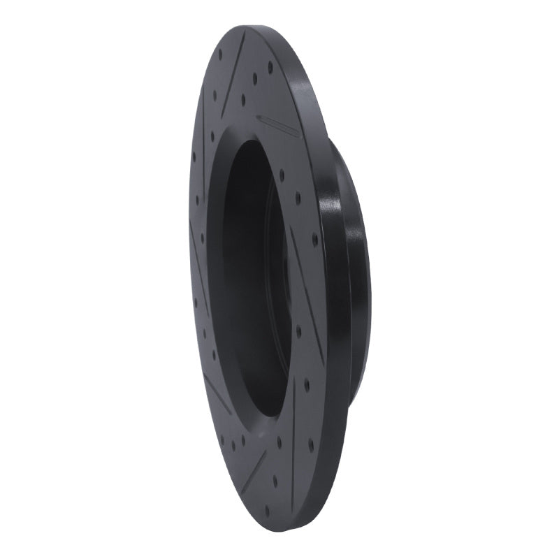 R1 79-80 Toyota Pickup Front Right Drilled & Slotted Black Brake Rotor-Brake Rotors - Slot & Drilled-Grocery Getter Performance