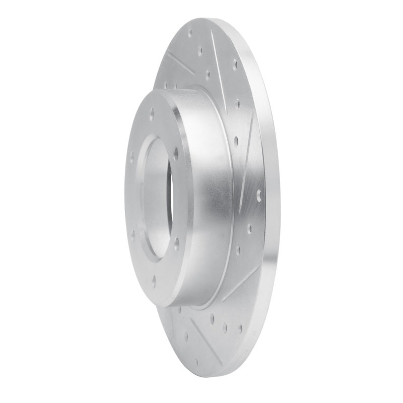 R1 79-80 Toyota Pickup Front Right Drilled & Slotted Silver Brake Rotor-Brake Rotors - Slot & Drilled-Grocery Getter Performance