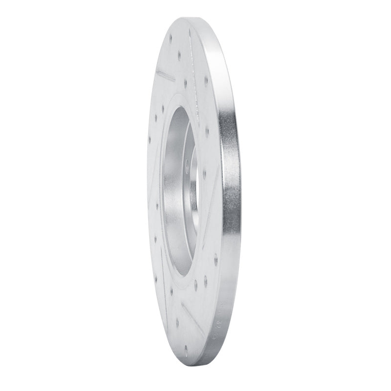 R1 79-81 Toyota Celica Front Left Drilled & Slotted Silver Brake Rotor-Brake Rotors - Slot & Drilled-Grocery Getter Performance