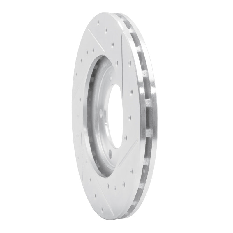R1 79-83 Toyota Pickup Front Left Drilled & Slotted Silver Brake Rotor-Brake Rotors - Slot & Drilled-Grocery Getter Performance