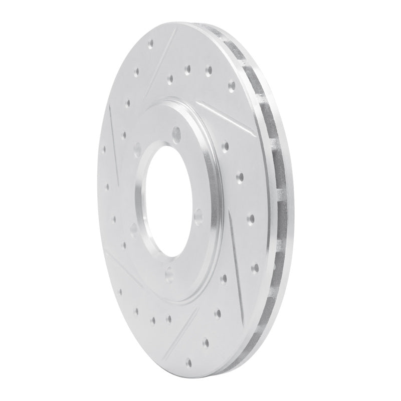 R1 79-83 Toyota Pickup Front Left Drilled & Slotted Silver Brake Rotor-Brake Rotors - Slot & Drilled-Grocery Getter Performance