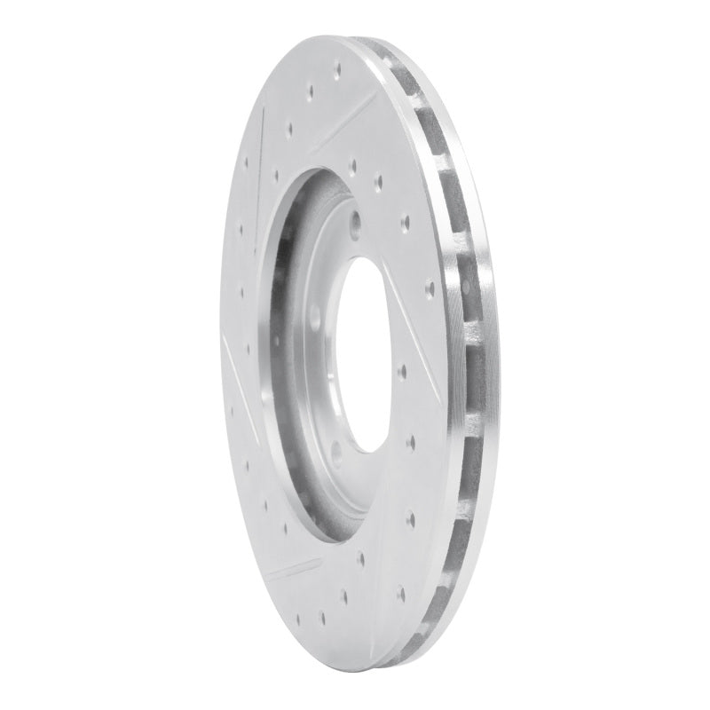 R1 79-83 Toyota Pickup Front Right Drilled & Slotted Silver Brake Rotor-Brake Rotors - Slot & Drilled-Grocery Getter Performance