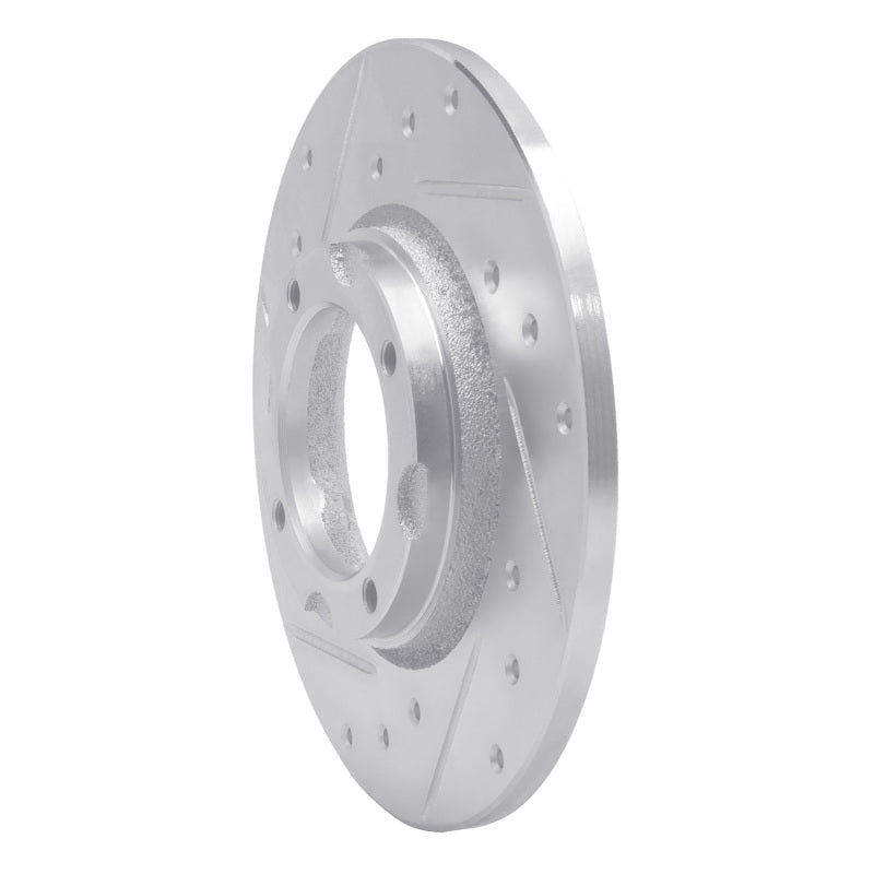 R1 80-82 Toyota Tercel Front Left Drilled & Slotted Silver Brake Rotor-Brake Rotors - Slot & Drilled-Grocery Getter Performance