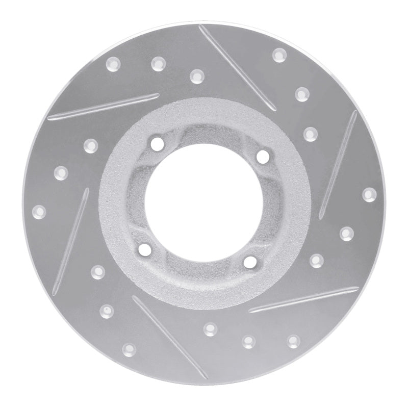 R1 80-82 Toyota Tercel Front Left Drilled & Slotted Silver Brake Rotor-Brake Rotors - Slot & Drilled-Grocery Getter Performance