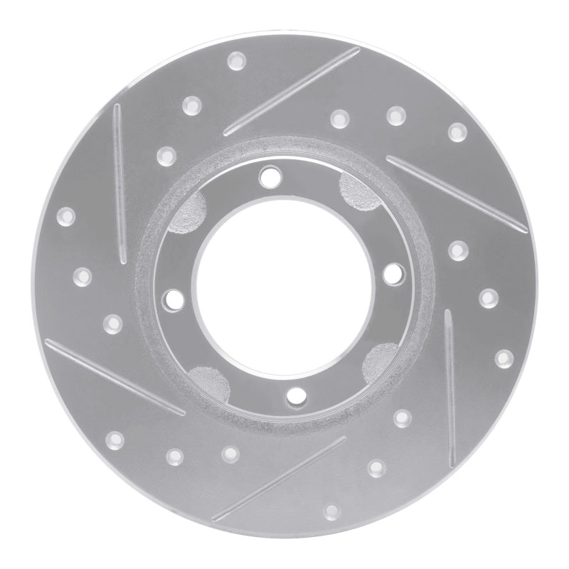 R1 80-82 Toyota Tercel Front Left Drilled & Slotted Silver Brake Rotor-Brake Rotors - Slot & Drilled-Grocery Getter Performance