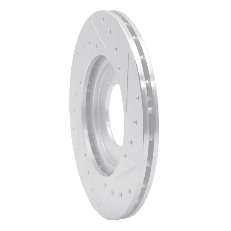 R1 81-82 Toyota Cressida Front Left Drilled & Slotted Silver Brake Rotor-Brake Rotors - Slot & Drilled-Grocery Getter Performance