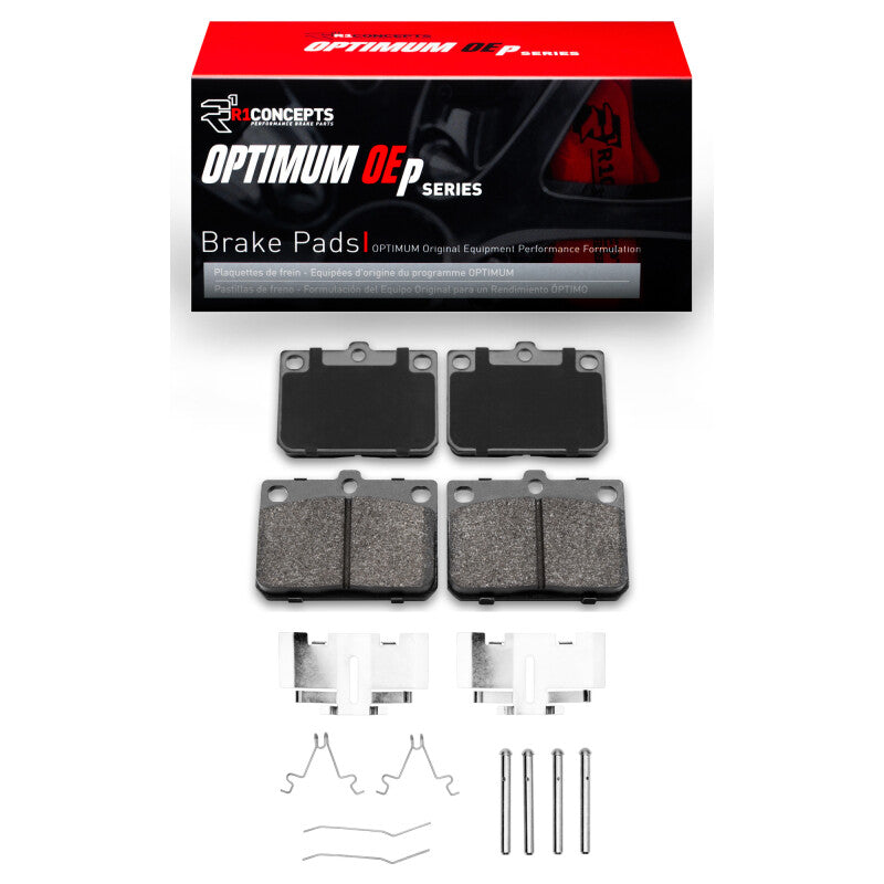 R1 81-83 Toyota Corolla (US/Canada) Front Optimum OE Pads & Hardware Kit-Brake Pads - OE-Grocery Getter Performance