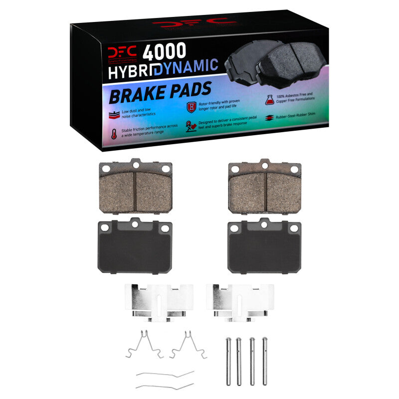 R1 81-83 Toyota Corolla (US/Canada) Front Semi Met Pads & Hardware Kit-Brake Pads - OE-Grocery Getter Performance