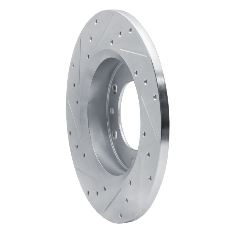 R1 81-85 Toyota Pickup Front Right Drilled & Slotted Silver Brake Rotor-Brake Rotors - Slot & Drilled-Grocery Getter Performance