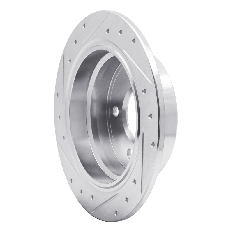 R1 81-86 BMW 733I Rear Right Drilled & Slotted Silver Brake Rotor-Brake Rotors - Slot & Drilled-Grocery Getter Performance