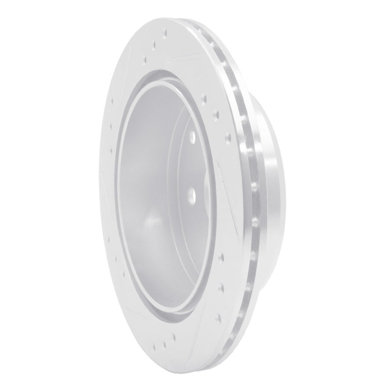 R1 82-85 Toyota Celica Rear Right Drilled & Slotted Silver Brake Rotor-Brake Rotors - Slot & Drilled-Grocery Getter Performance