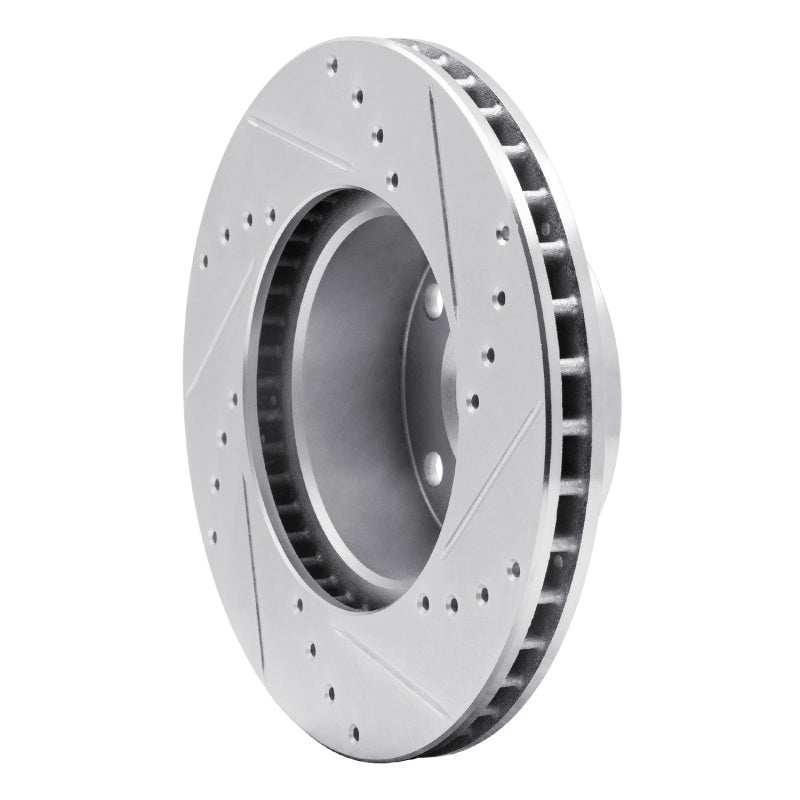 R1 82-86 BMW 735I Front Left Drilled & Slotted Silver Brake Rotor-Brake Rotors - Slot & Drilled-Grocery Getter Performance