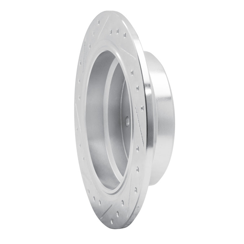 R1 82-89 BMW 528E Rear Right Drilled & Slotted Silver Brake Rotor-Brake Rotors - Slot & Drilled-Grocery Getter Performance