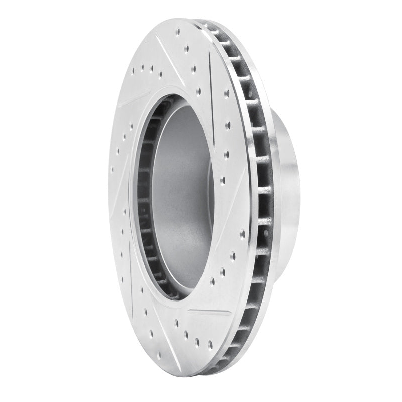 R1 82-89 BMW 535I Front Left Drilled & Slotted Silver Brake Rotor-Brake Rotors - Slot & Drilled-Grocery Getter Performance