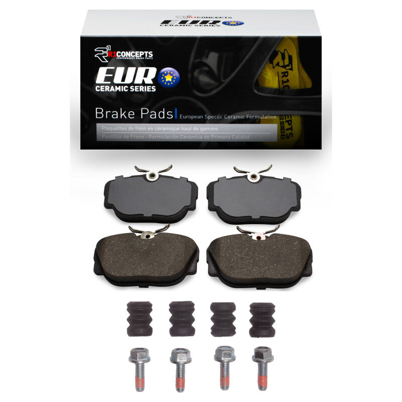 R1 83-91 BMW 325ES Front Euro Ceramic Pads & Hardware Kit-Brake Pads - OE-Grocery Getter Performance