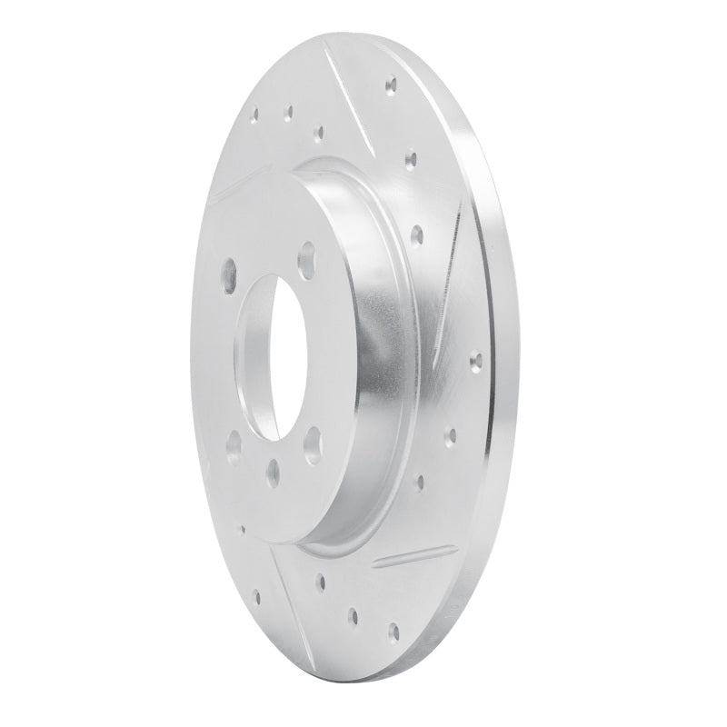 R1 84-85 BMW 318I Front Right Drilled & Slotted Silver Brake Rotor-Brake Rotors - Slot & Drilled-Grocery Getter Performance