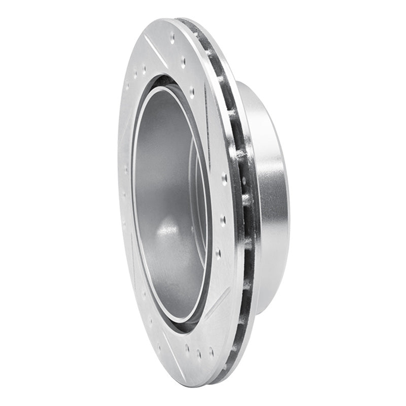 R1 84-88 Toyota Cressida Rear Left Drilled & Slotted Silver Brake Rotor-Brake Rotors - Slot & Drilled-Grocery Getter Performance