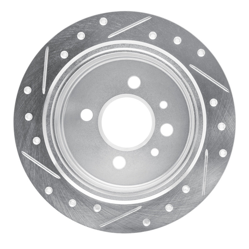 R1 84-91 BMW 325 Rear Right Drilled & Slotted Silver Brake Rotor-Brake Rotors - Slot & Drilled-Grocery Getter Performance