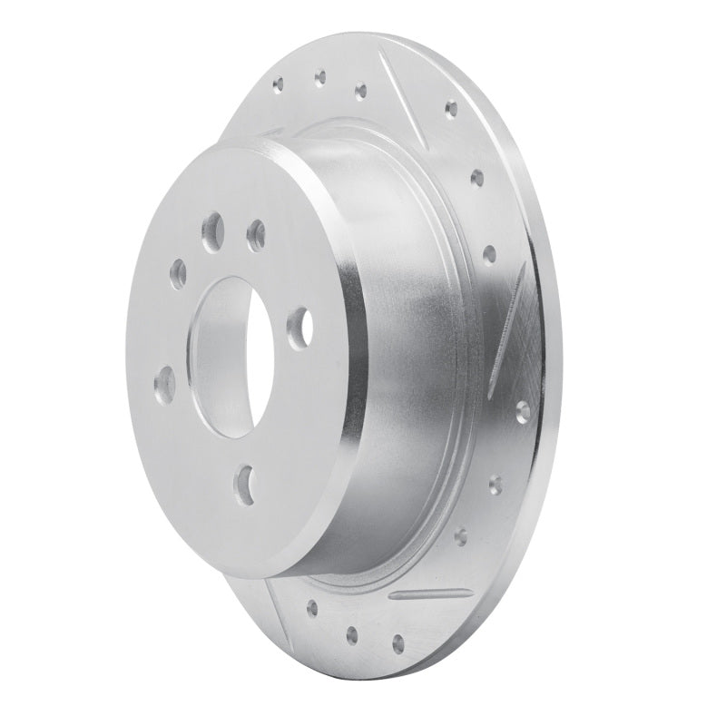 R1 84-91 BMW 325 Rear Right Drilled & Slotted Silver Brake Rotor-Brake Rotors - Slot & Drilled-Grocery Getter Performance