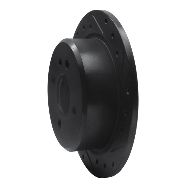 R1 84-91 BMW 325I (USA/Canada) Rear Right Drilled & Slotted Black Brake Rotor-Brake Rotors - Slot & Drilled-Grocery Getter Performance