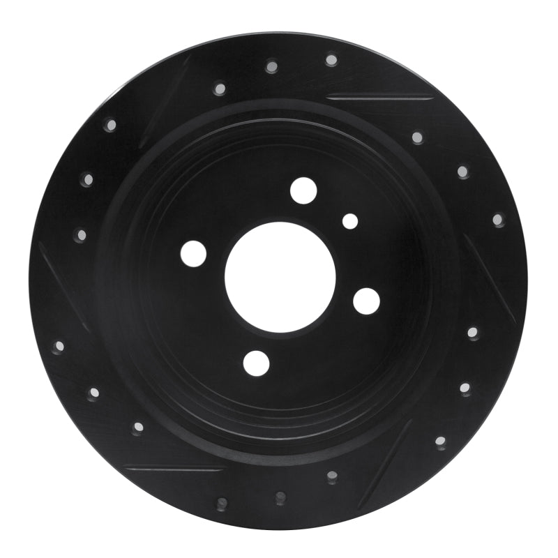 R1 84-91 BMW 325I (USA/Canada) Rear Right Drilled & Slotted Black Brake Rotor-Brake Rotors - Slot & Drilled-Grocery Getter Performance