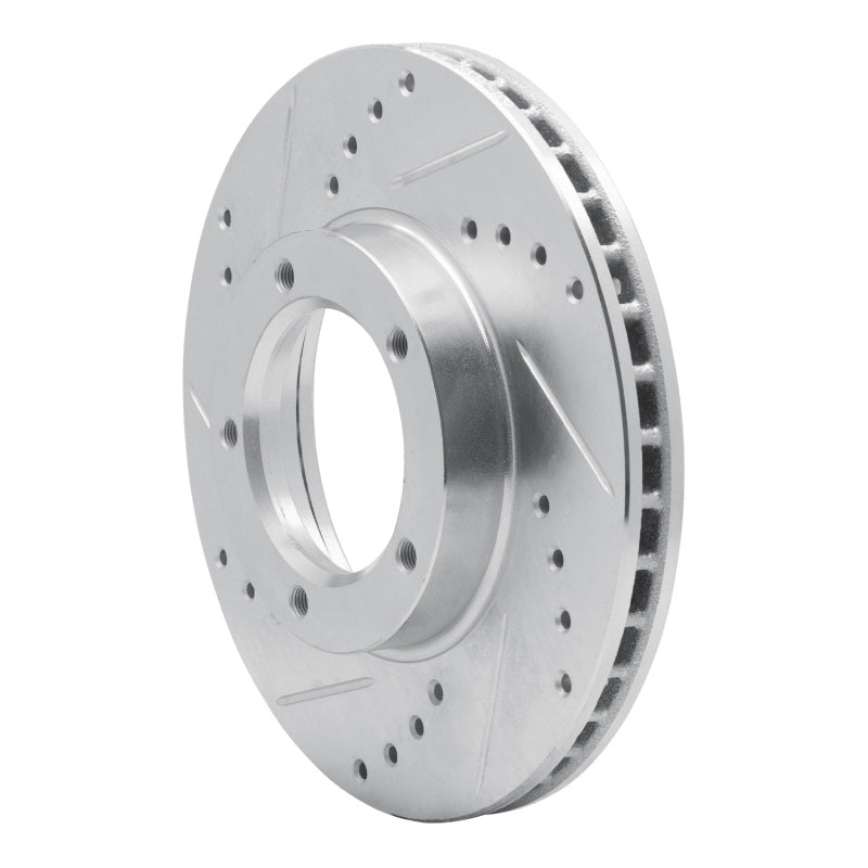 R1 84-95 Toyota Pickup Front Left Drilled & Slotted Silver Brake Rotor-Brake Rotors - Slot & Drilled-Grocery Getter Performance