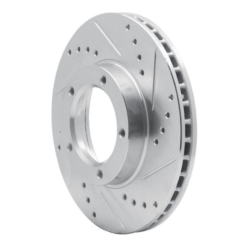 R1 84-95 Toyota Pickup Front Right Drilled & Slotted Silver Brake Rotor-Brake Rotors - Slot & Drilled-Grocery Getter Performance