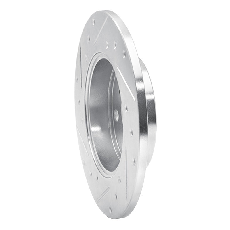 R1 85-86 Toyota MR2 Rear Right Drilled & Slotted Silver Brake Rotor-Brake Rotors - Slot & Drilled-Grocery Getter Performance