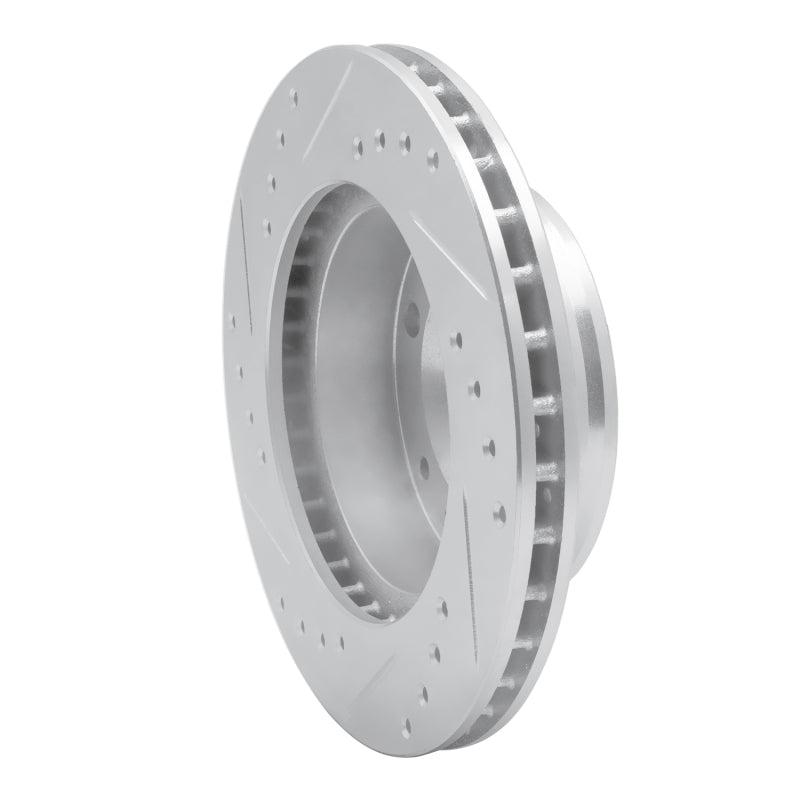 R1 86-88 Mazda RX-7 Front Right Drilled & Slotted Silver Brake Rotor-Brake Rotors - Slot & Drilled-Grocery Getter Performance