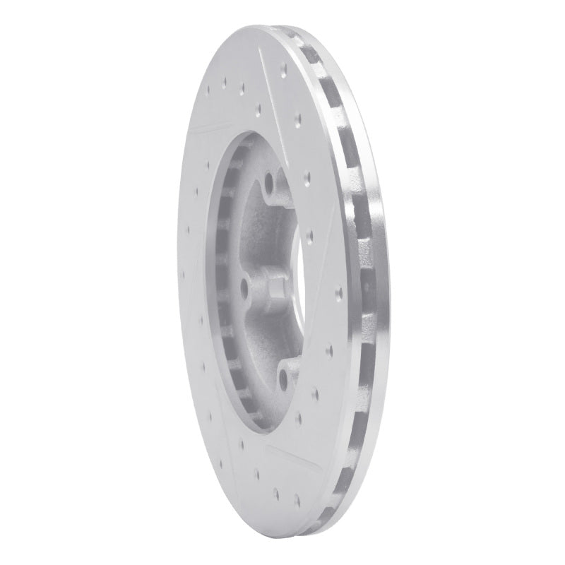 R1 86-89 Toyota Van Wagon Front Left Drilled & Slotted Silver Brake Rotor-Brake Rotors - Slot & Drilled-Grocery Getter Performance