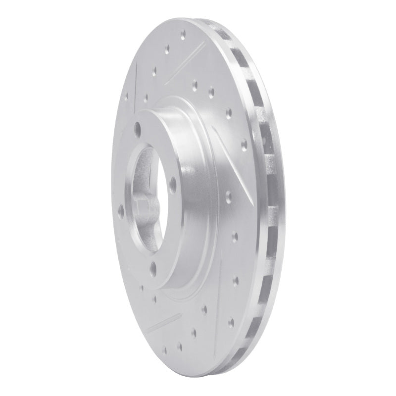 R1 86-89 Toyota Van Wagon Front Left Drilled & Slotted Silver Brake Rotor-Brake Rotors - Slot & Drilled-Grocery Getter Performance