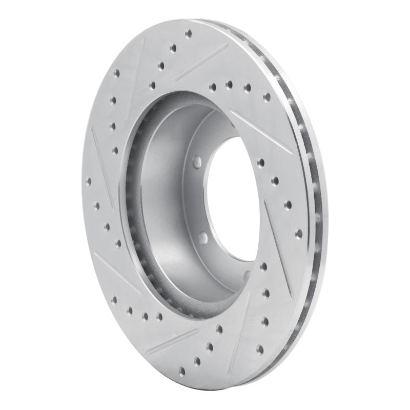 R1 86-95 Toyota Pickup Front Right Drilled & Slotted Silver Brake Rotor-Brake Rotors - Slot & Drilled-Grocery Getter Performance