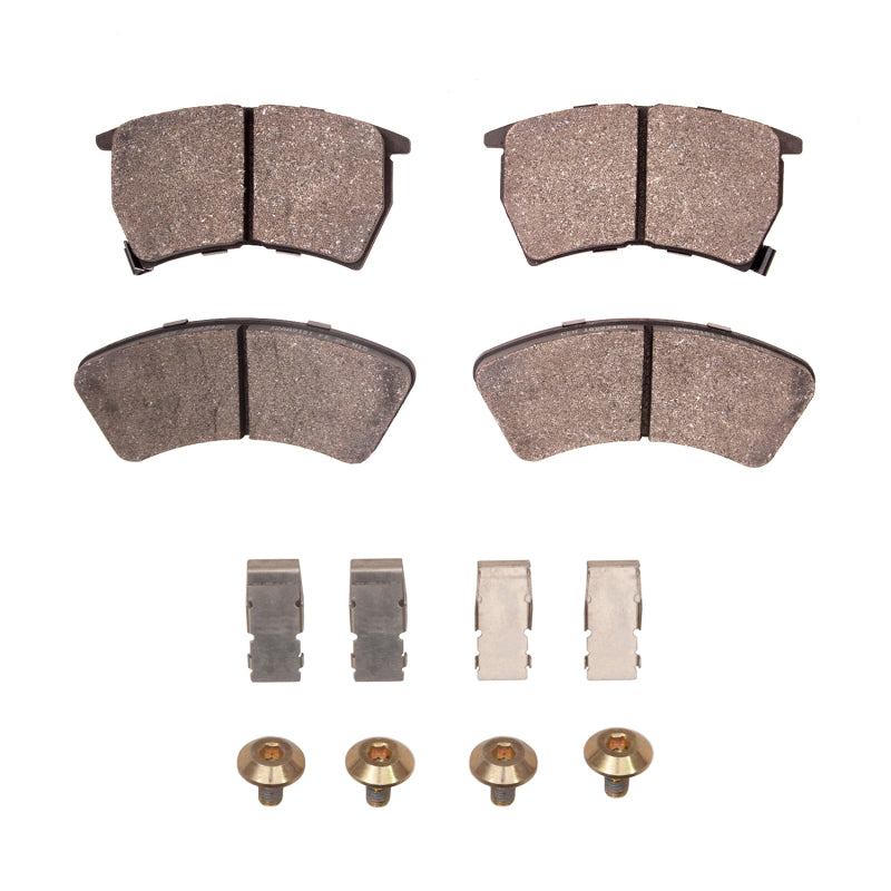 R1 87-89 Mazda 323 Front Semi Met Pads & Hardware Kit-Brake Pads - OE-Grocery Getter Performance