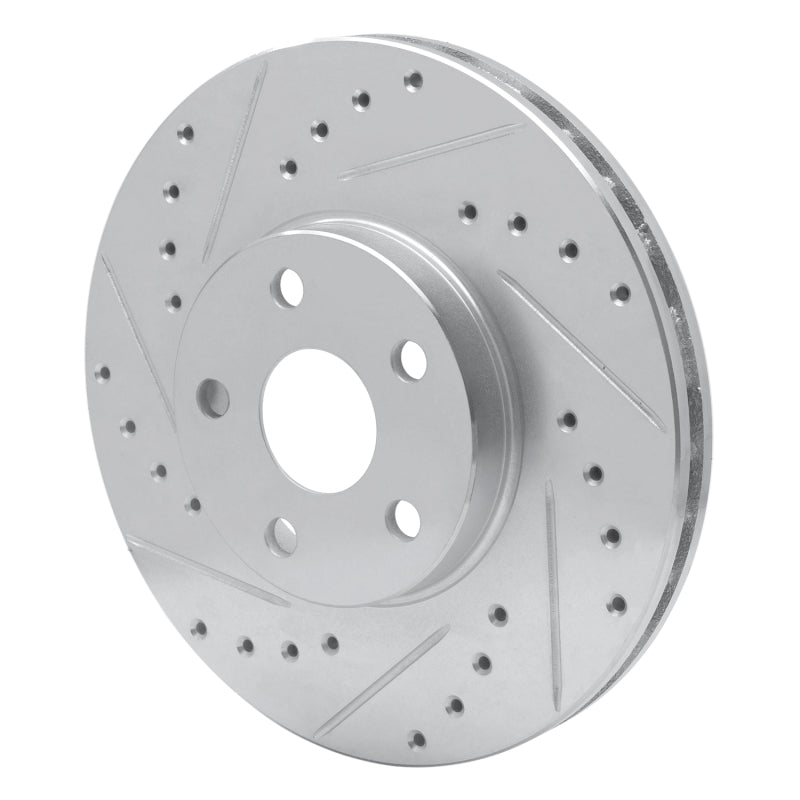 R1 87-91 Lexus ES250 Front Left Drilled & Slotted Silver Brake Rotor-Brake Rotors - Slot & Drilled-Grocery Getter Performance