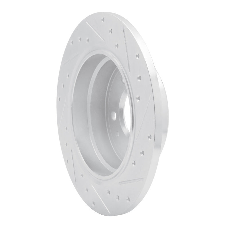 R1 87-92 BMW 735I Rear Left Drilled & Slotted Silver Brake Rotor-Brake Rotors - Slot & Drilled-Grocery Getter Performance