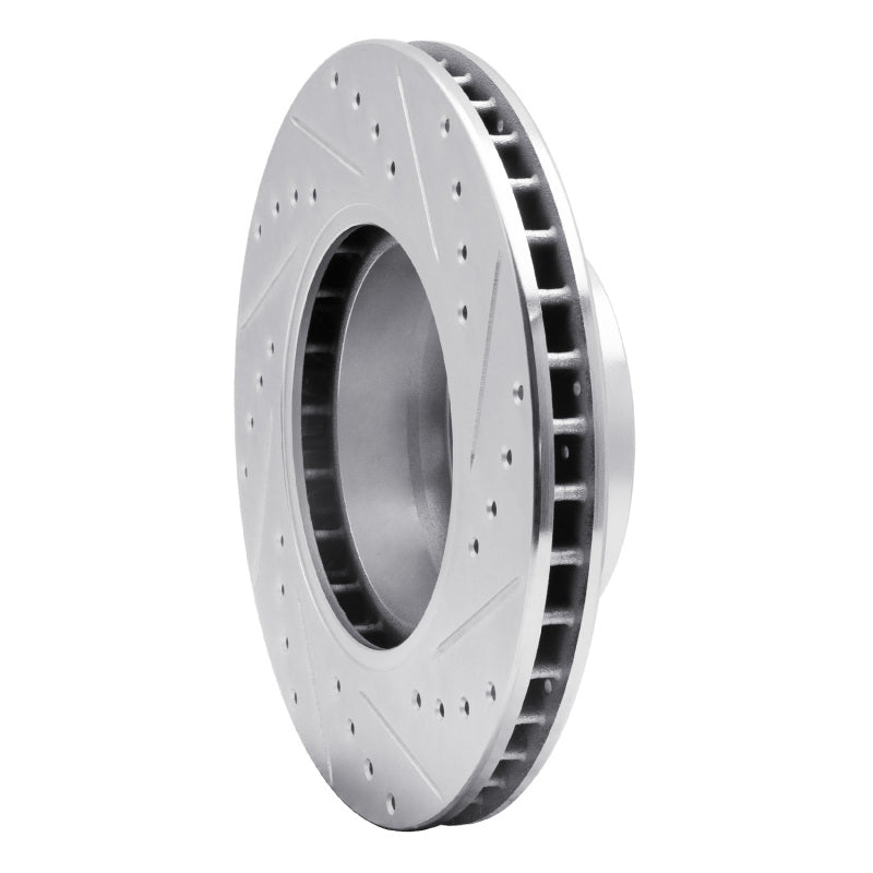 R1 87-95 BMW 735IL Front Left Drilled & Slotted Silver Brake Rotor-Brake Rotors - Slot & Drilled-Grocery Getter Performance
