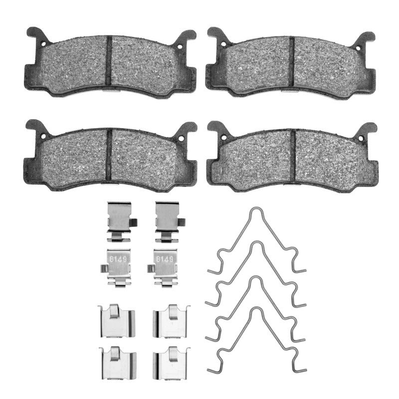 R1 87-95 Mazda MX-3 Rear Semi Met Pads & Hardware Kit-Brake Pads - OE-Grocery Getter Performance