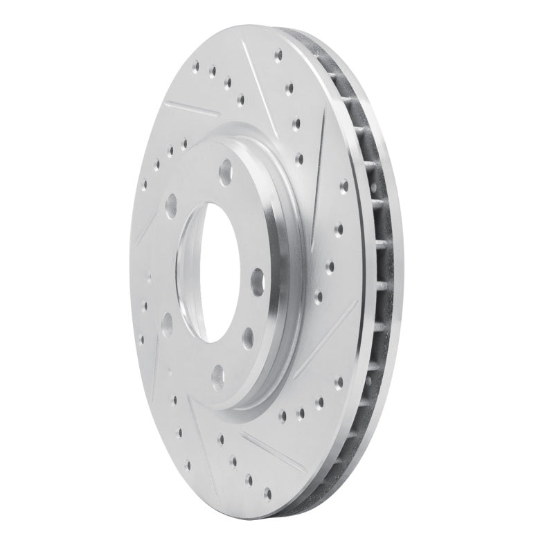R1 88-91 BMW M3 Front Right Drilled & Slotted Silver Brake Rotor-Brake Rotors - Slot & Drilled-Grocery Getter Performance