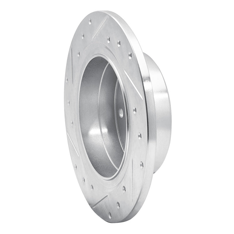 R1 88-91 BMW M3 Rear Right Drilled & Slotted Silver Brake Rotor-Brake Rotors - Slot & Drilled-Grocery Getter Performance
