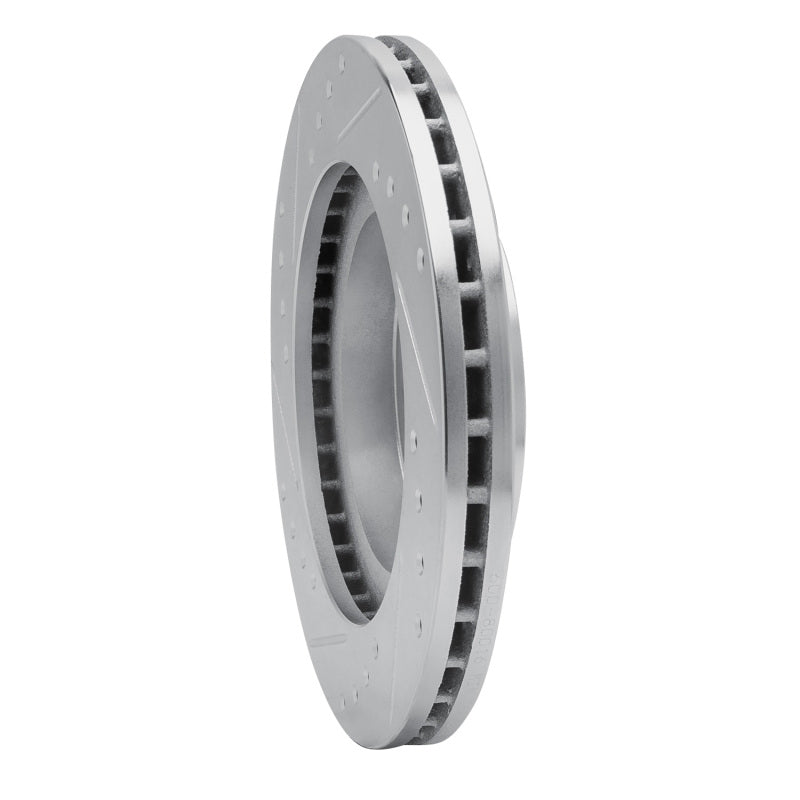R1 88-92 Ford Probe Front Right Drilled & Slotted Silver Brake Rotor-Brake Rotors - Slot & Drilled-Grocery Getter Performance
