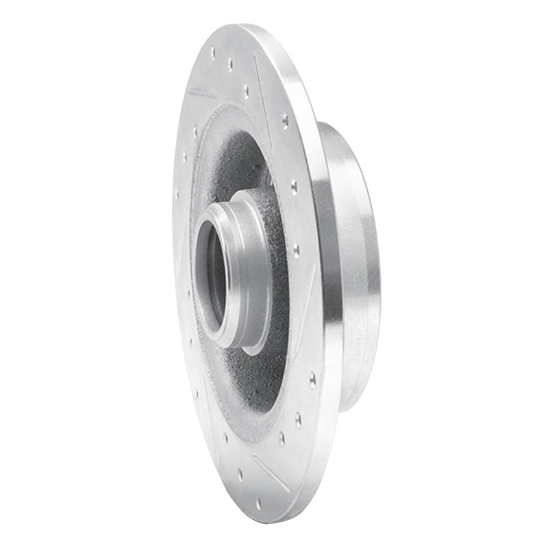 R1 88-92 Ford Probe Rear Left Drilled & Slotted Silver Brake Rotor-Brake Rotors - Slot & Drilled-Grocery Getter Performance