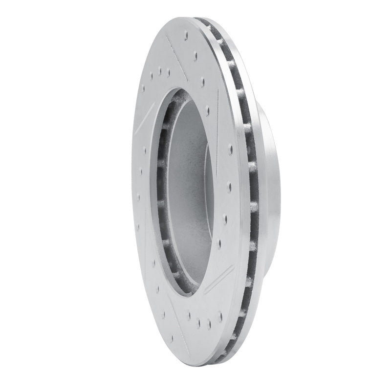 R1 88-92 Geo Prizm Front Left Drilled & Slotted Silver Brake Rotor-Brake Rotors - Slot & Drilled-Grocery Getter Performance