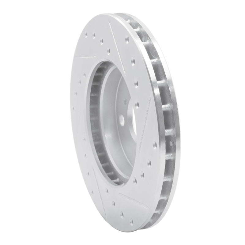 R1 88-93 Toyota Celica Front Left Drilled & Slotted Silver Brake Rotor-Brake Rotors - Slot & Drilled-Grocery Getter Performance